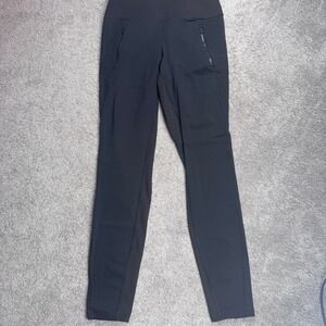 Athleta Women's Medium Tall Black Peak Hybrid Fleece Leggings Running Yoga